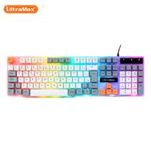 UltraMax ULT-026 RGB Semi-Mechanical Gaming Keyboard, Full Size Format, 100% ABNT2 - White - View 9