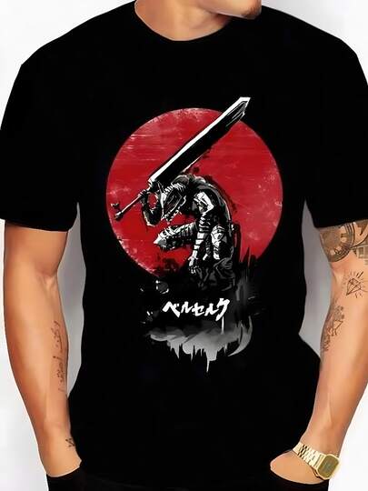 Berserks T Shirt Men's Clothing Japanese Fashion Anime Tshirt Short Sleeve Tee Harajuku Cartoon Print TShirt Summer Tops Men2 ropa deportiva de mujer