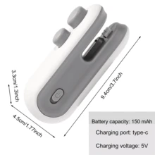 1/2/3pcs Rechargeable Mini Food Sealer Machine, USB Powered Long-Lasting Battery, Multifunctional Design: Sealing, Magnetic Base Turns Into Fridge Magnet, Ultimate Food Preservation Companion For Travel & Picnic - Multicolor - View 9