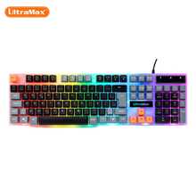 UltraMax ULT-026 RGB Semi-Mechanical Gaming Keyboard, Full Size Format, 100% ABNT2 - White - View 8