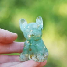 1pc Crystal French Bulldog Statue Decor - Resin Casting Crafted, Bulldog DIY Jewelry Decoration, Home, Yard, Aquarium Decor Stone, Garden Decor, Planter & Fish Tank Stone, Wishing Bottle Paint Stone, Christmas, Halloween, Pet Lover Exclusive, Best Holiday Gift - Crystal French Bulldog Statue Ornament - View 17