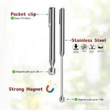 15LB Telescoping Magnetic Pickup Tool - Stainless Steel Grabber With Ergonomic Non-Slip Grip, Handheld Manual For Automotive Repair, Construction, Hard-To-Reach Home DIY Screw Retrieval, Durable Compact Professional Mechanic Essential - A - View 6