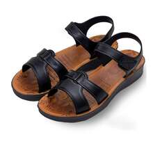 女士夏季凉鞋 - 休闲纯色，透气镂空设计，魔术贴搭扣，平底沙滩鞋，多功能平底凉鞋 | 舒适百搭 - 黑色3 - 查看 14