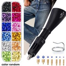 cgelaero Bộ dụng cụ đính đá nóng chảy, bao gồm máy đính đá và dụng cụ gắn đá nóng chảy, thích hợp cho quần áo, vải, mũ, quần jean, v.v., món quà tuyệt vời. - Nhiều màu - Xem 2