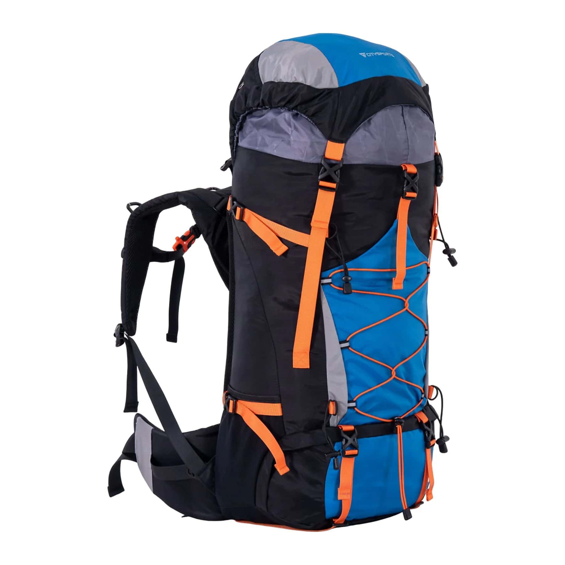 Zaino tattico CITYSPORTS PRO 60L con copertura antipioggia per escursionismo, blu scuro - Blu - Visualizzare 1
