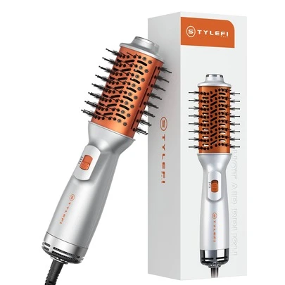 stylefi 四合一热风造型器 | 吹风机、卷发棒和直发梳 - 高性能造型工具，快速加热 - 冬季暖心礼物