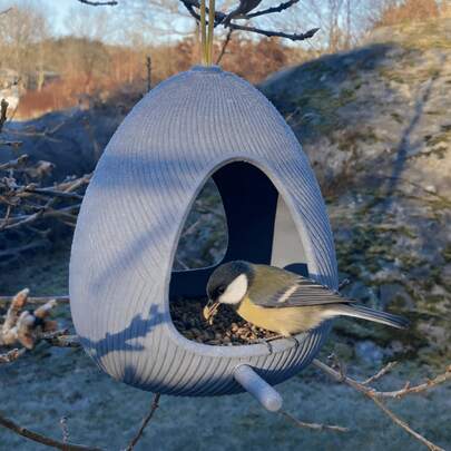 Simple Style Bird Feeder, Modern Hanging And Desktop Wild Bird Feeding Station, Simple Design Wild Bird Seed Feeder Suitable For Garden, Yard, Balcony, Home Decor