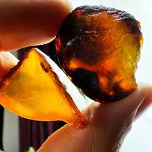 1pc Natural Amber Rough Stone, Raw Amber Mineral, Material For Making Amber Jewelry, DIY Jewelry Supplies - Brown - View 6