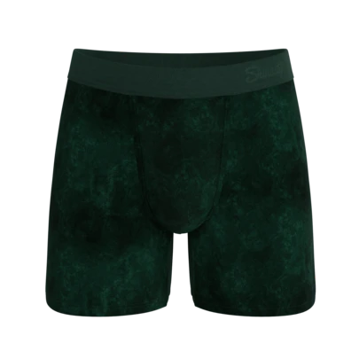 Shinesty The Extravagance | Dark Green Velvet Ball Hammock Pouch® Boxer