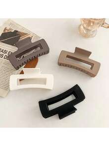 Kẹp tóc vuông, kẹp tóc hình chữ nhật lớn màu trung tính mờ, chống trượt, độ bám chắc chắn, phù hợp với mọi độ dày tóc, phụ kiện tóc trang trí tiệc, quà cưới, thích hợp cho đám cưới, sinh nhật, tiệc tùng, ngày Valentine, quà tặng cho bé gái, kẹp tóc mùa thu dành cho nữ - độ bám chắc chắn, hàm kẹp chống trượt, thích hợp cho tóc mỏng và mềm. - Nhiều màu - Xem 3