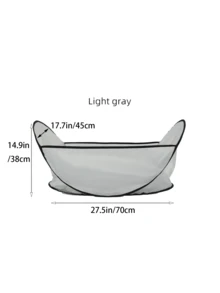 Pet Hair Collection Bag, Pet Grooming Cape To Prevent Pet Hair From Falling On The Ground, Household Dog/Cat Hair Collection Bag, Portable Pet Grooming Tent, Adjustable Pet Grooming Set, Simple Dog/Cat Hair Trimming Assist, Pet Supplies - Light Grey - View 5