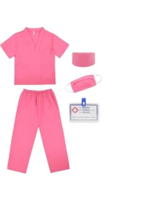 Children's Doctor Role Play Costume Set, Short Sleeve Top + Pants + Accessories, Suitable For Halloween Party, Birthday Party, School Performance And Other Occasions As A Gift - Multicolor - View 13