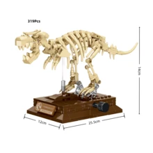 347片恐龙主题积木套装：3D拼装玩具模型。包含多种恐龙造型，例如霸王龙、三角龙、剑龙和腕龙。恐龙爱好者的必备之选，也非常适合初学者练习。有助于提升空间思维能力和手指灵活性。是理想的桌面装饰、生日礼物和节日纪念品。 - 彩色 - 查看 13
