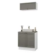 Conjunto de Baño Completo Para Almacenaje Madesa Vik 80cm BG - Blanco y Gris - Ver 11
