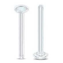 Giga 2件装 14G 耐热玻璃弧形肚脐耳软骨耳屏鼻环 Bioflex 穿孔固定器 身体饰品 低过敏性 - 2180直桿 - 查看 12