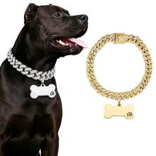 2pcs Classic Stainless Steel Pendant Dog Necklace, Durable Pet Collar Suitable For Everyday Use - Multicolor - View 13