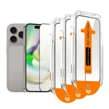 3pcs High Definition Transparent Tempered Glass Screen Protector, With Installation Tools And Auto-Alignment Tool, Compatible With IPhone 17 Pro Max/17 Pro/17 Air/17/16 Pro Max/16 Pro/16 Plus/16E/16/15 Pro Max/14 Pro Max/13/12/11 Series, Full Screen Coverage, Anti-Fingerprint, Anti-Drop, Anti-Scratch, 9H Hardness Tempered Glass Screen Protector - Clear - View 27