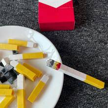 1个逼真仿真香烟雪茄模型玩具，创意恶搞礼物道具，适合角色扮演、生日/情人节礼物 - 彩色 - 查看 2