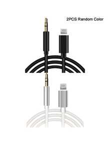 1根3.3英尺兼容车载AUX音频线，兼容 12/11/XS/XR/X 8 7 6 5，家用立体声/耳机，支持所有iOS系统。AUX音频线适配器，USB连接线。 - 彩色 - 查看 1