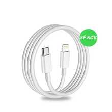 2-4 件装 3.3 英尺经济实惠套装，便携耐用防断裂材质 USB-C/USB 转 Lightning 数据线，支持 PD 协议快速充电，不发热，实用便携设计，适用于苹果 14-11 系列，适合旅行和通勤场景。 - 白色 - 查看 7