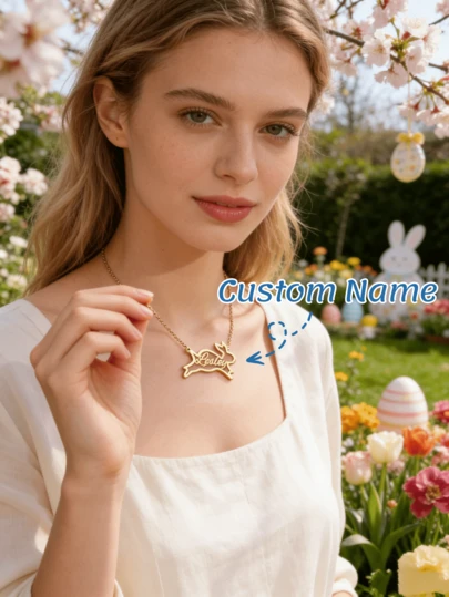 1Pc Custom Text Necklace-Personalized Engraved Message Pendant, Custom Necklace, Valentine's Day Gift, Romantic Jewelry For Her Him, Anniversary Birthday Keepsake, Daily Wear, Date Night, Party, Special Occasions