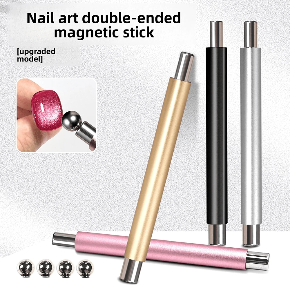 Nail Art Double-Headed Magnet Small Wand Strong Cat's Eye Magnet With Steel Ball Wide Glass Beads Cat's Eye - Multicolor - View 1