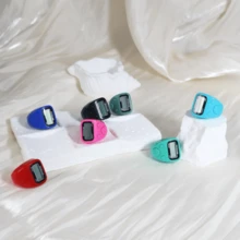 1pc Resettable 5-Digit LCD Electronic Finger Counter With Digital Display, Suitable For Sports, Training, Muslim Prayer Beads, And Tasbih Bracelet Ring Counter, Electronic Manual Button Counter, Compact Portable Finger Ring Counter, Thumb Tally Counter For Learning, Exercise, And Other Counting Activities - Multicolor - View 5