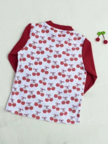 Children's Pajamas For Boys, Girls, And Unisex, In Cotton Fabric. 2-Piece Pajama Set, Long Sleeves, Pants With Elastic Waistband, Comfortable, Sizes 1 To 4 Years, Cute Print. - 紅白色 - 查看 6