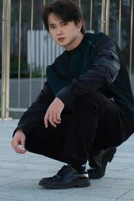 Nike Essential Woven Tapered Basic 跑步裤，男款，黑色 - 黑色 - 查看 8