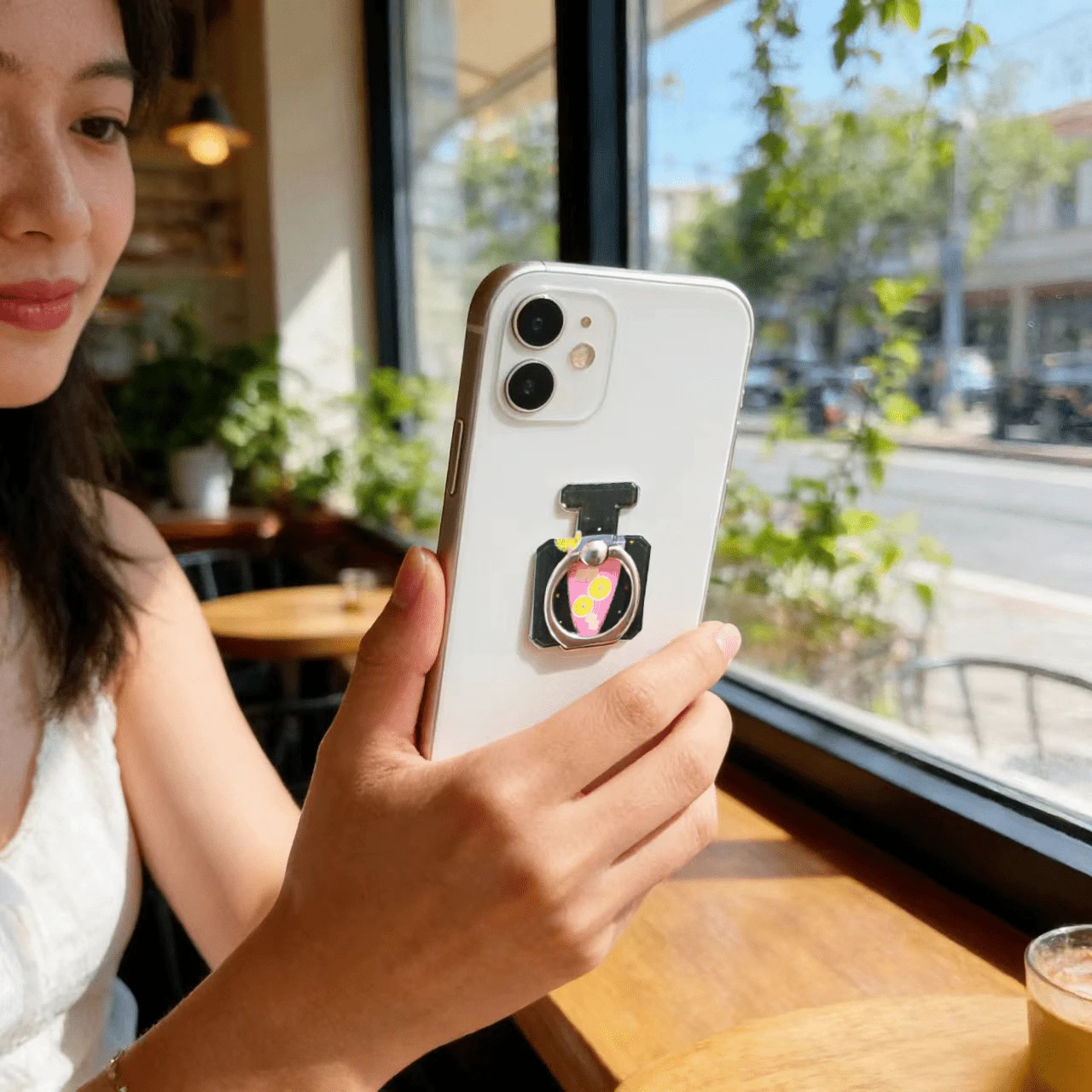 Creative Mobile Phone Ring Holder Cartoon Ring Buckle Holder Quality Gift Bracelet Buckle Holder Mobile Device Anti Slip Holder - A - View 1