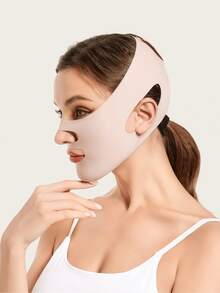 V字脸瘦脸带 - 提拉紧致塑形，减少双下巴，面部塑形带，按摩功能，男女通用 - 固定下巴，可调节面罩，可重复使用的女士下巴带，透气无缝V字形面罩，适合睡眠、运动和瑜伽，轻盈透气，无皱，Y2K哥特风旅行必备，方便携带，圣诞礼物，圣诞装饰，女士礼物 - 粉色 - 查看 6