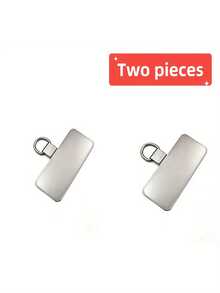 2pcs Stainless Steel Phone Lanyard Connector, Metal Clip, Safety Wrist Strap Decor, Fit For Phone Case, Universal Phone Accessories, Ultra-Thin Metal Clip, Phone Lanyard Clip - Silver - View 4