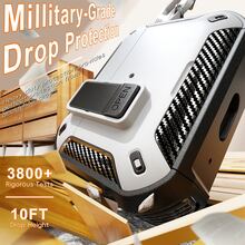 RFUNGUANGO Compatible With AirPods Pro 2nd/1st Case,Magnetic Automatic Lock With Phone Holder & Cleaning Kit,Compatible With Magsafe, Back Magnetic Charging - White - View 4