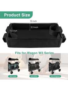 1pcDeluxe Stroller Tray Stroller Tray Rack Wagon Tray. - Black - View 3