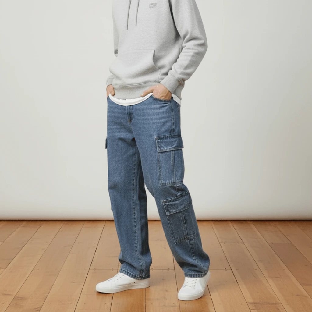 Men's Regular Fit Loose Jeans - 2601/1 - Ver 1