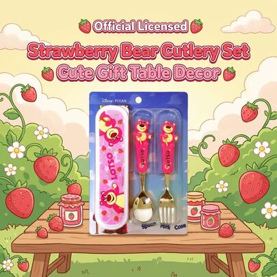 Disney 1 Set Autorizado Cuchara y Tenedor con forma 3D de Judy Rabbit de Zootopia y Remy, mango antideslizante, almacenamiento portátil, picnic al aire libre, jardín de infantes, reunión familiar, fiesta de cumpleaños de dibujos animados