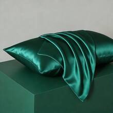 1/2/4 Pcs Luxury Silky Soft Pillowcase - Breathable & Skin-Friendly, Cool Touch, Envelope Closure - Machine Washable, Silk-Like Satin Pillowcase, Single Person Icy Silk Satin Pillowcase, Gift (For Her), Valentine's Day Gift, Mother's Day Gift, Personalized Gift - Silver - View 13