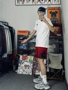 Nike Sportswear 印花圆领修身短袖多巴胺T恤，男款，白色 - 白色 - 查看 8