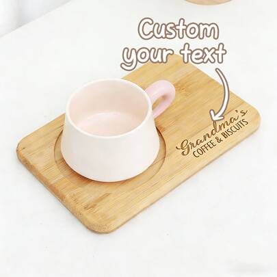 Customized Carved Snack Plate, Perfect For Breakfast Plates, Coffee Shop Desserts, Or Afternoon Tea. It Is An Excellent Gift For Weddings, Birthdays, Or For Parents, Couples, And Friends