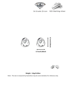 925 Silver Mobius Studs Gold Silver White Zirconia Hypoallergenic Gift Box - Multicolor - View 10