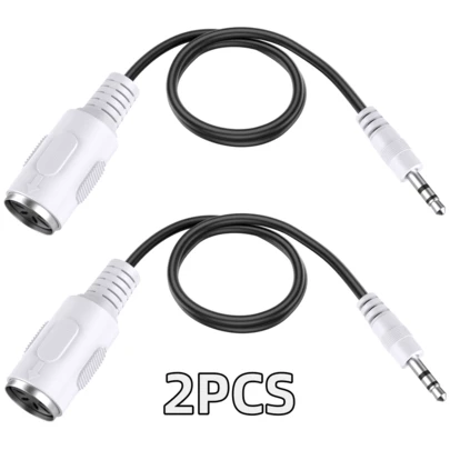 MPATIBY 2 قطعة، كابلات محول مزدوج من 3.5 ملم إلى MIDI للوحة المفاتيح والجيتار والميكروفون، بطول 35 سم