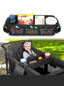 1pcDeluxe Stroller Tray Stroller Tray Rack Wagon Tray. - Black - View 8