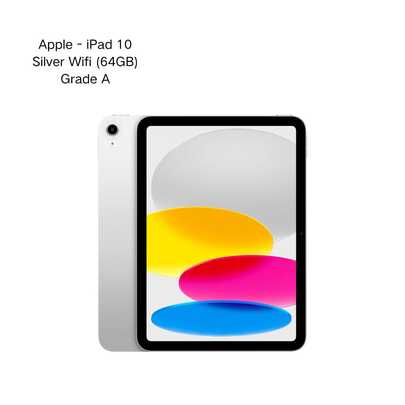  Apple - IPad 10 Silver Wifi (64GB) Grade A ( Used)