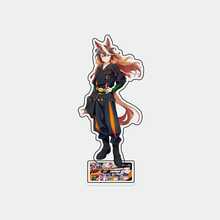 Figura de pie de acrílico gris de Umamusume - Figura de colaboración con tema de carreras - Versión de Oguri Cap Racing - Decoración de escritorio para fans del anime - Multicolor - Ver 7