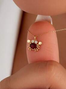 1pc Simple Gold-Color Starfish Ocean Beach Vacation Style Pendant Necklace For Women - A9247-4 - View 17