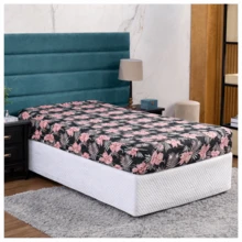 Single Mattress Cover With Print, Zipper, Polyester Gel Knit - Print 23 - View 3