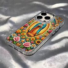 Nuestra Señora de Guadalupe Esta funda estampada es compatible con diversos modelos de teléfono, como OPPO Reno 16E/15/14/13/12/11/PRO/PLUS/PROMAX/MINI, S/A/M/NOTE, S/G/EDGE/E, Transition Spark/HANTOM/CAMON/INFINIX, Honor 400/PLAY/X/Y, OPPO Reno/A/F, OPPO Reno 14/Redmi/POCO/NOTE, etc. Transparente, sencilla, elegante y duradera, está hecha de TPU. Es ideal para celebraciones como San Valentín, Halloween y Navidad, ideal para uso personal o como regalo. - transparente - Ver 2