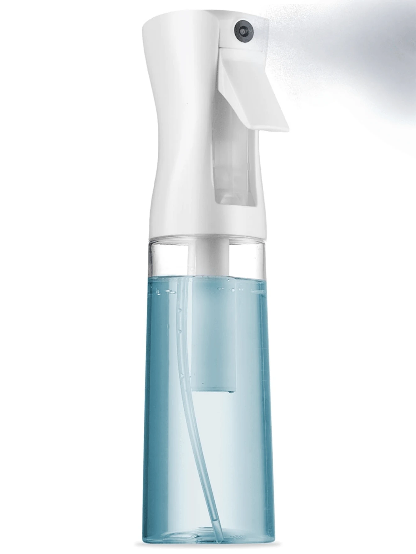 1pc Continuous Fine Mist Spray Bottle: Leak-Proof, Nozzle For Perfect Even Spraying. For Hairstyling Taming Frizz, Skin Care Misting, Plant Watering, Cleaning Solutions & Essential Oils. Ideal For Morning Routines, Salons, Gardens & Home Use By Beauty Enthusiasts, Gardeners & Homemakers. Versatile & Refillable. - 白色 - 查看 1