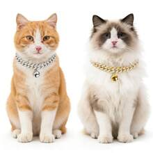 2pcs Classic Dog Necklace, Rhinestone Pendant, Cat & Dog Collar Accessory, Hip Hop Style Jewelry, Fashionable & Durable - Multicolor - View 15