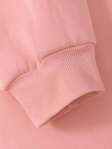 Women's Hoodie, Creative Minimalist Cute Cat Print On The Chest, Stylish And Comfortable Autumn/Winter Fashion, Versatile Casual Hoodie, Women's Clothing - 淺粉色 - 查看 5